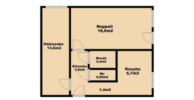 Eladó panellakás, Esztergomban 29.5 M Ft, 2 szobás