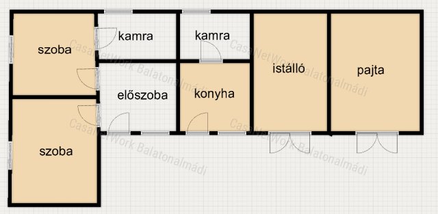 Eladó családi ház, Hosztóton 16 M Ft, 2 szobás