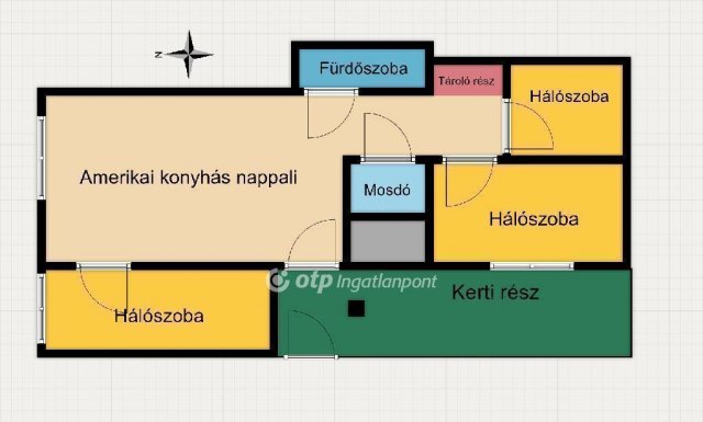 Eladó téglalakás, Budapesten, IV. kerületben 35 M Ft, 3+1 szobás