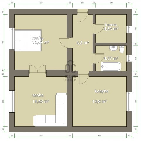 Eladó családi ház, Szolnokon 22.9 M Ft, 2 szobás