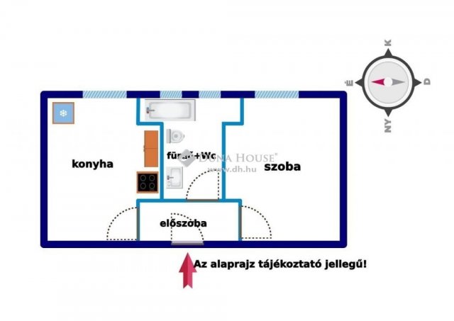 Eladó téglalakás, Pétfürdőn 17 M Ft, 1 szobás