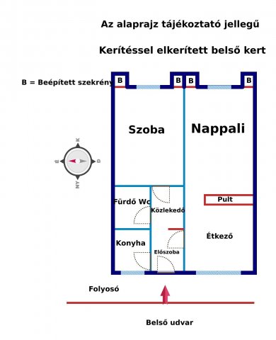 Eladó téglalakás, Budapesten, VIII. kerületben, Baross utcában