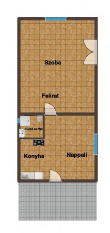 Eladó nyaraló, Ráckevén 40 M Ft, 2 szobás