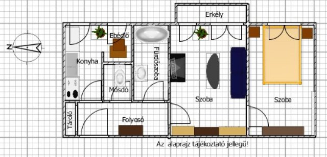 Eladó téglalakás, Baján 22.5 M Ft, 2 szobás