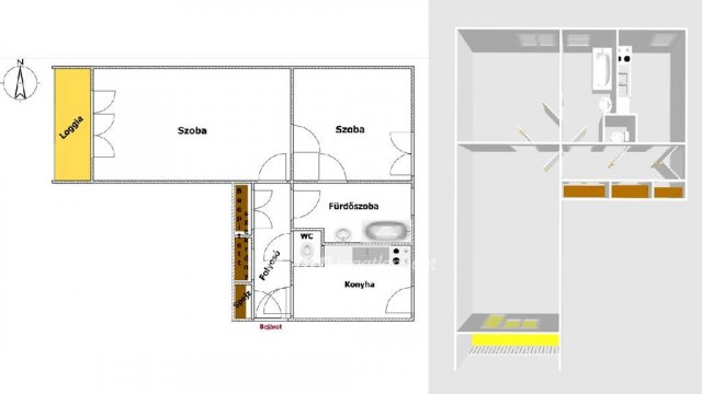 Eladó panellakás, Egerben 31 M Ft, 2 szobás
