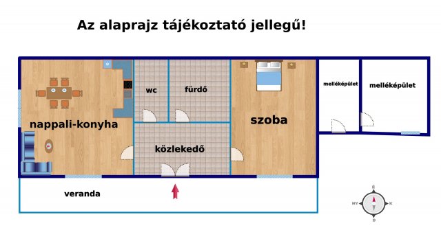 Eladó családi ház, Szentmártonkátán 16.9 M Ft, 2 szobás