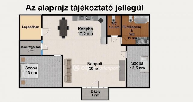 Eladó téglalakás, Budapesten, XVIII. kerületben 107.9 M Ft