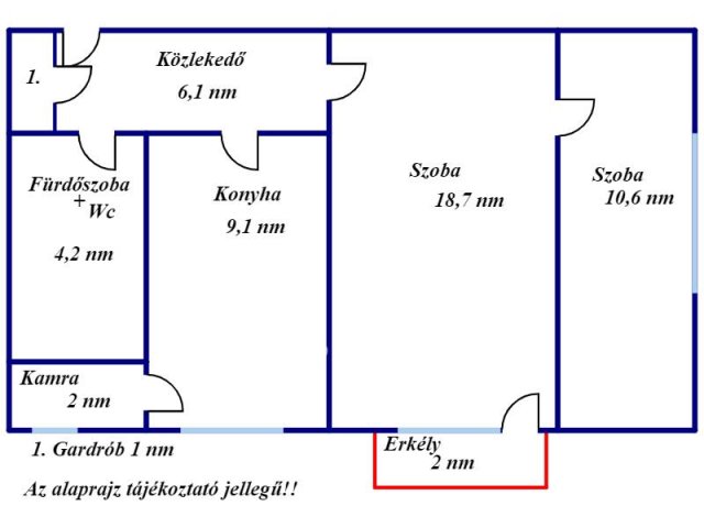 Eladó téglalakás, Mezőtúron 18.5 M Ft, 1+1 szobás