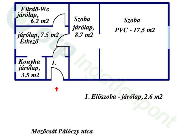 Eladó családi ház, Mezőcsáton 8 M Ft, 2 szobás