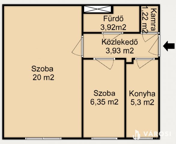 Eladó téglalakás, Szegeden 31.9 M Ft, 1+1 szobás