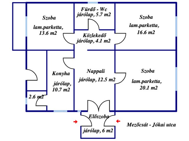 Eladó családi ház, Mezőcsáton 17 M Ft, 3 szobás