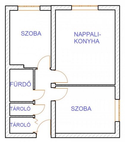 Eladó téglalakás, Komlón 25 M Ft, 2+1 szobás