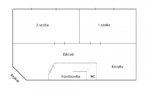 Eladó téglalakás, Nyíregyházán 32.5 M Ft, 2 szobás