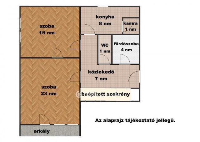 Eladó téglalakás, Kisújszálláson 13.8 M Ft, 2 szobás