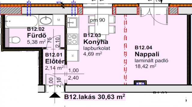 Eladó téglalakás, Szombathelyen 35.9 M Ft, 2 szobás