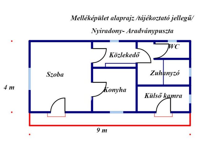 Eladó családi ház, Nyíradonyban 29.5 M Ft, 2 szobás