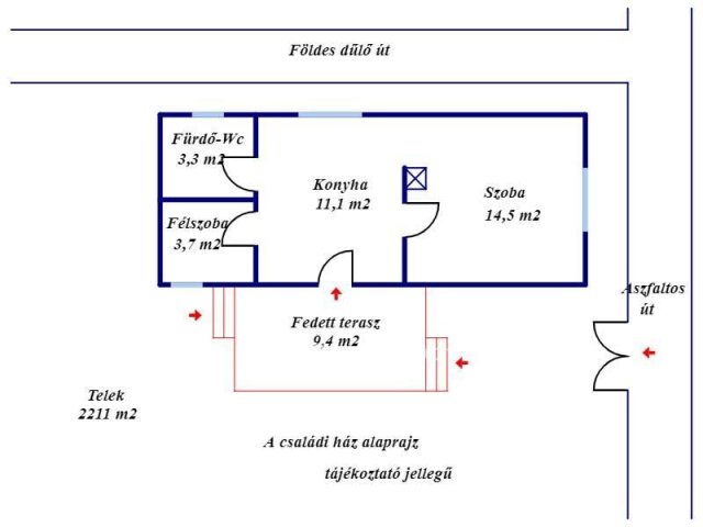 Eladó családi ház, Csemőn 11.99 M Ft, 1+1 szobás