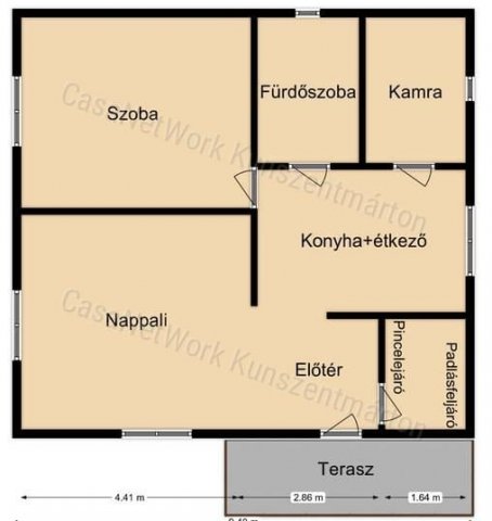Eladó családi ház, Tiszaföldváron 21.2 M Ft, 2 szobás