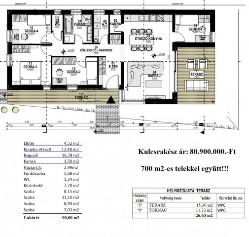 Eladó családi ház, Fertőszéplakon 80.9 M Ft, 5 szobás