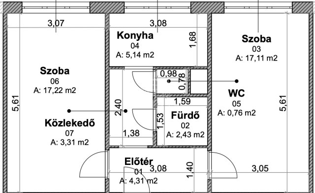 Eladó panellakás, Budapesten, III. kerületben 47.9 M Ft, 2 szobás