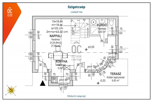Eladó családi ház, Szigetcsépen 82.9 M Ft, 3 szobás
