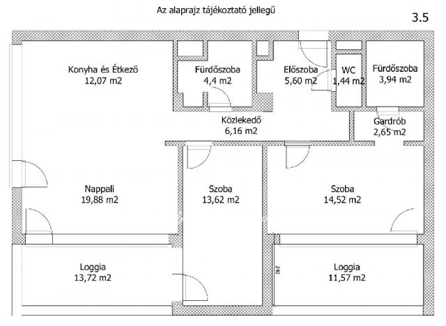 Eladó téglalakás Keszthely, 3. emelet