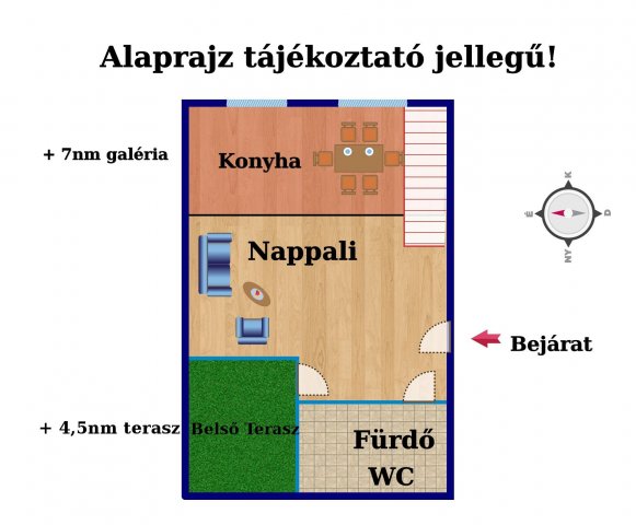 Eladó téglalakás, Budapesten, VI. kerületben 41.9 M Ft, 1 szobás