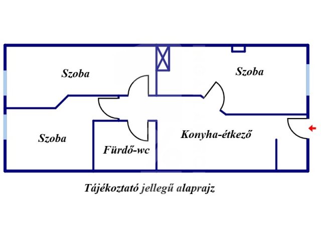 Eladó téglalakás, Pécsett 44.5 M Ft, 2+1 szobás