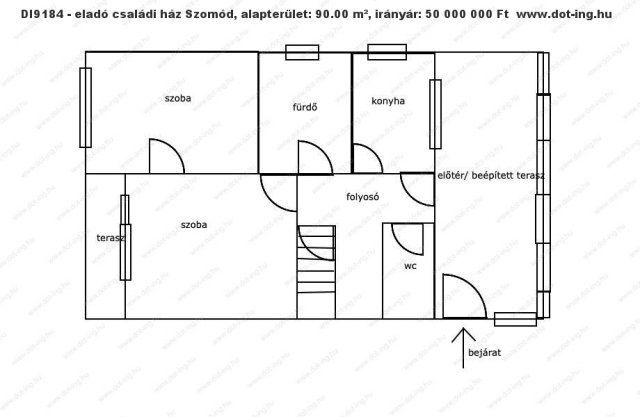 Eladó családi ház, Szomódon 50 M Ft, 3 szobás