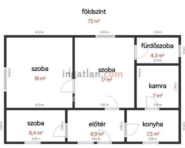 Eladó családi ház, Tiszakécskén 15 M Ft, 3 szobás