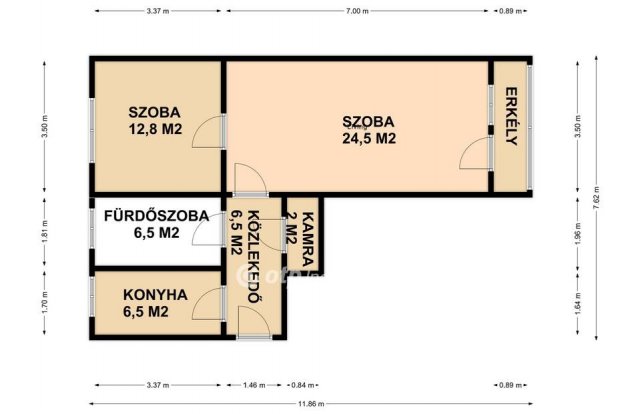 Eladó téglalakás, Tiszavasváriban 15.5 M Ft, 2 szobás