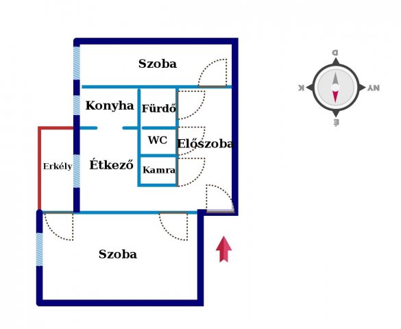 Eladó téglalakás, Dombóváron 20 M Ft, 2 szobás