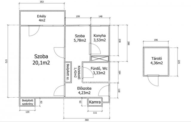 Eladó panellakás, Szolnokon 16.9 M Ft, 1+1 szobás