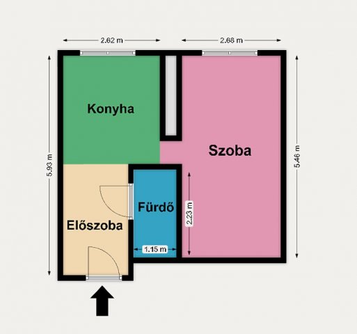 Eladó téglalakás, Budapesten, VI. kerületben 62 M Ft, 1 szobás