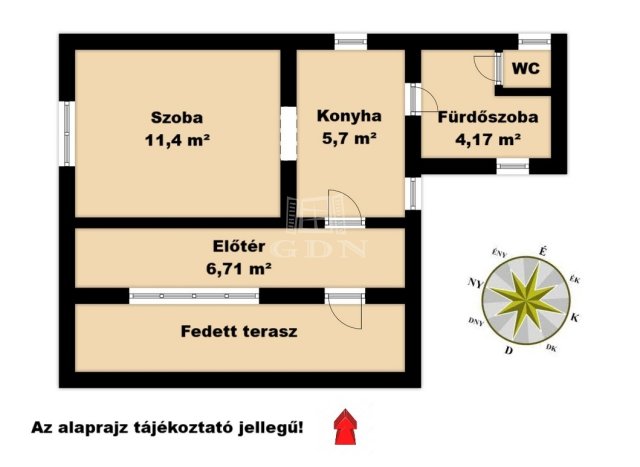 Eladó családi ház, Péterin 34.9 M Ft, 1 szobás
