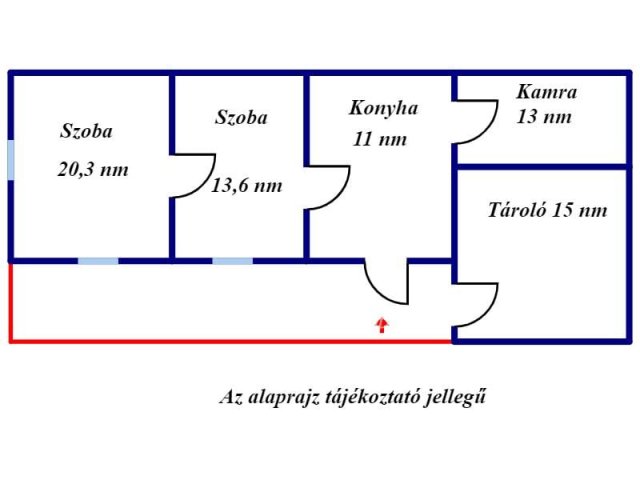 Eladó családi ház, Füzesgyarmaton 2.7 M Ft, 2 szobás