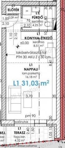 Eladó téglalakás, Győrött 34.99 M Ft, 1 szobás