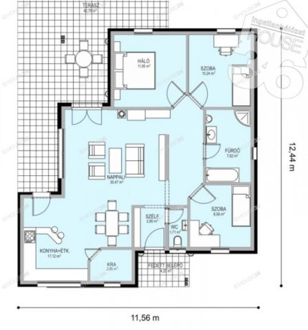 Eladó családi ház, Kecskeméten 92.5 M Ft, 4 szobás