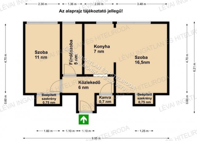 Eladó téglalakás, Békéscsabán 21.4 M Ft, 2 szobás