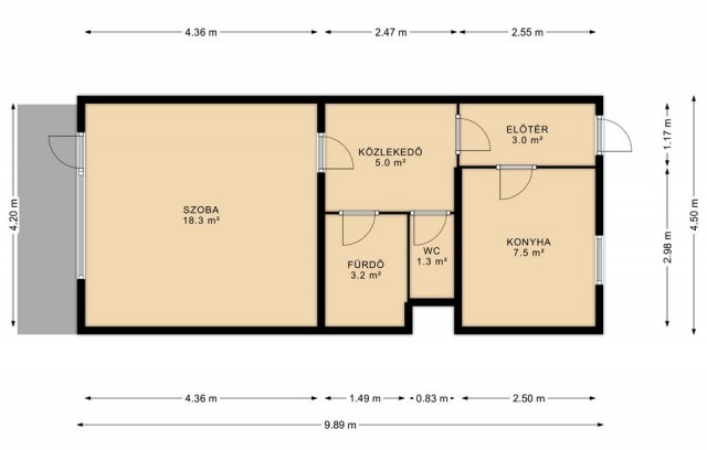 Eladó panellakás, Hevesen 18.9 M Ft, 1 szobás