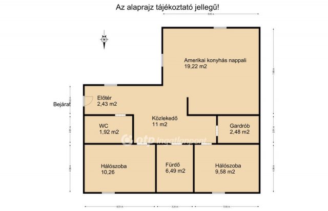 Eladó téglalakás, Győrött 47.9 M Ft, 1+2 szobás