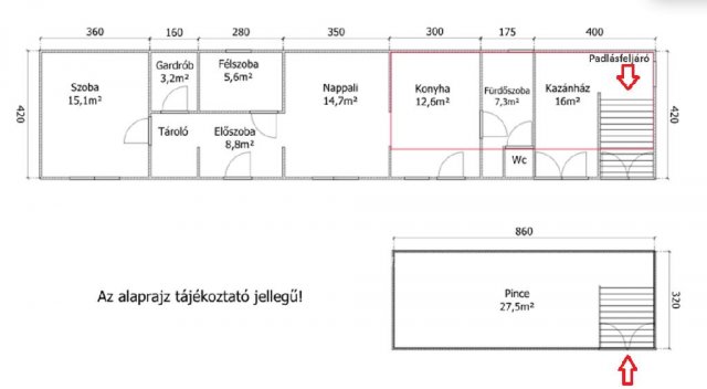 Eladó családi ház, Tiszaföldváron 20 M Ft, 1+2 szobás