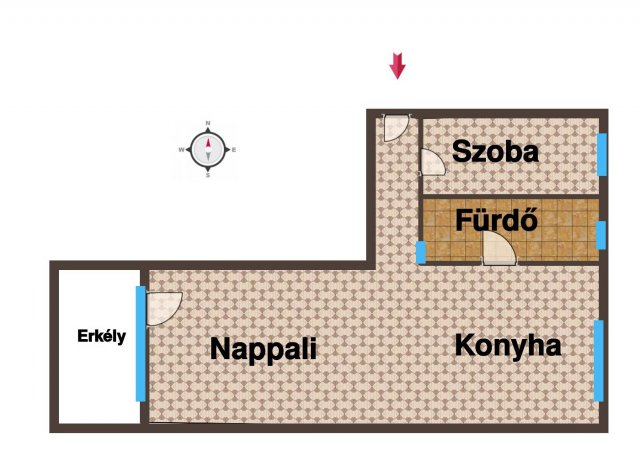 Eladó téglalakás, Tatabányán 42.99 M Ft, 2 szobás