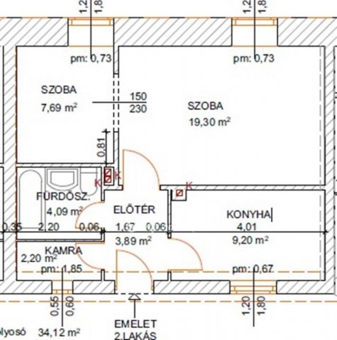 Eladó téglalakás, Szécsényen 24.5 M Ft, 2 szobás