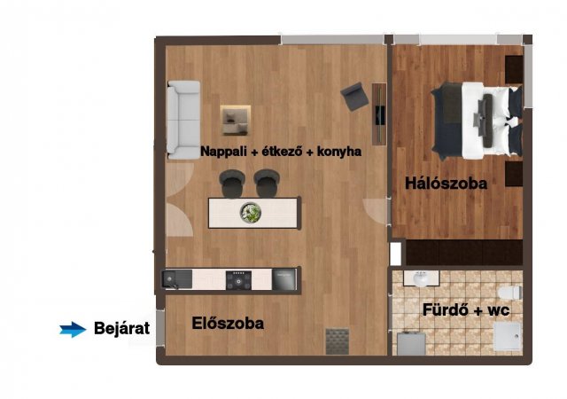 Kiadó téglalakás, albérlet, Debrecenben 354 E Ft / hó, 2 szobás