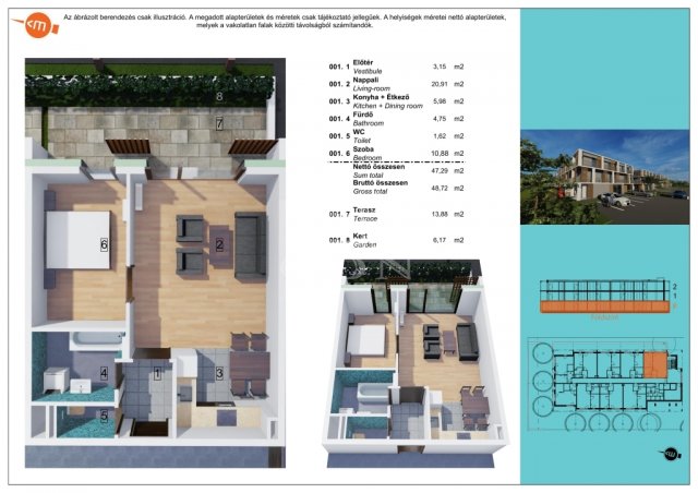 Eladó téglalakás, Balatonlelleén 59.99 M Ft, 2 szobás