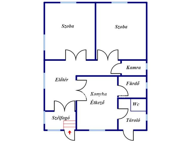 Eladó családi ház, Kacsótán 20.9 M Ft, 3 szobás