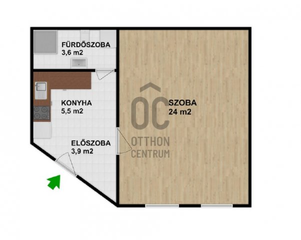 Eladó téglalakás, Budapesten, VIII. kerületben 43 M Ft, 1 szobás
