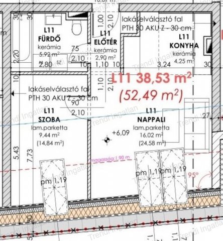 Eladó téglalakás, Győrött 44.499 M Ft, 2 szobás