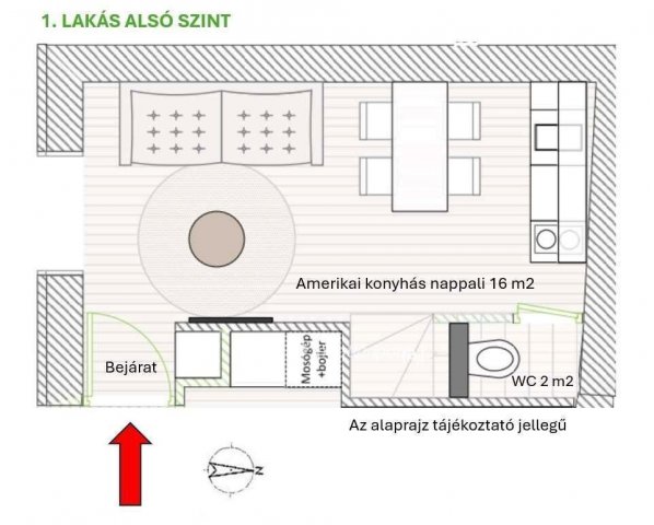 Eladó téglalakás, Budapesten, VI. kerületben 50 M Ft, 2 szobás